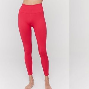 Victoria’s Secret PINK Spiritual Gangster Loved Leggings Cherry Red XS/S NEW
